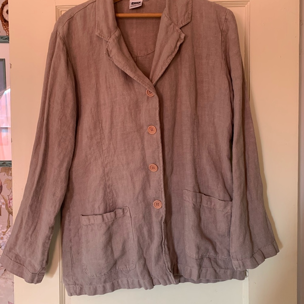 Johnny Was beige linen jacket